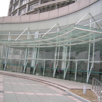 郑州钢结构出入口玻璃雨棚车库车道出口玻璃