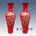 中国红陶瓷大花瓶