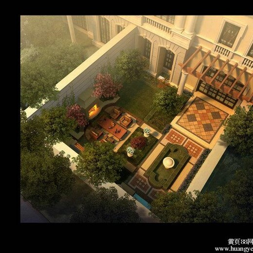 义乌广场设计鸟瞰图,庭院效果图设计