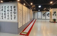 黑色玻璃展柜租赁木质展柜定制拍卖会展板无缝展墙租赁图片5