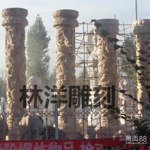 供应曲阳石雕广场文化柱浮雕龙柱