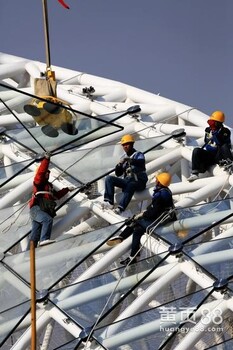  Guangzhou curtain wall installation, canopy glass, high difficulty curtain wall glass installation